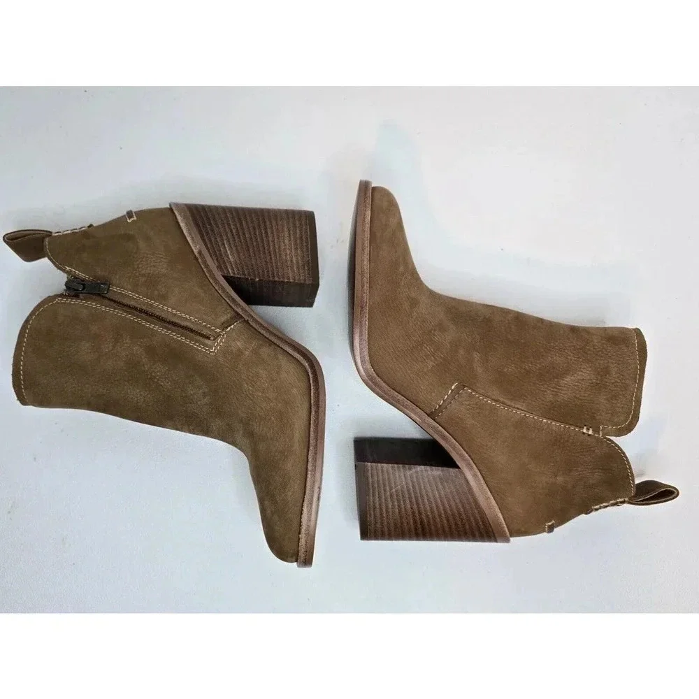 UGG Australia Womens Pixley Tan Ankle Boots Bootie Stacked Size 10 1095057